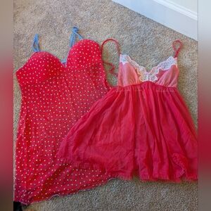 Red and Pink Lingerie Victoria's Secret Size Medium